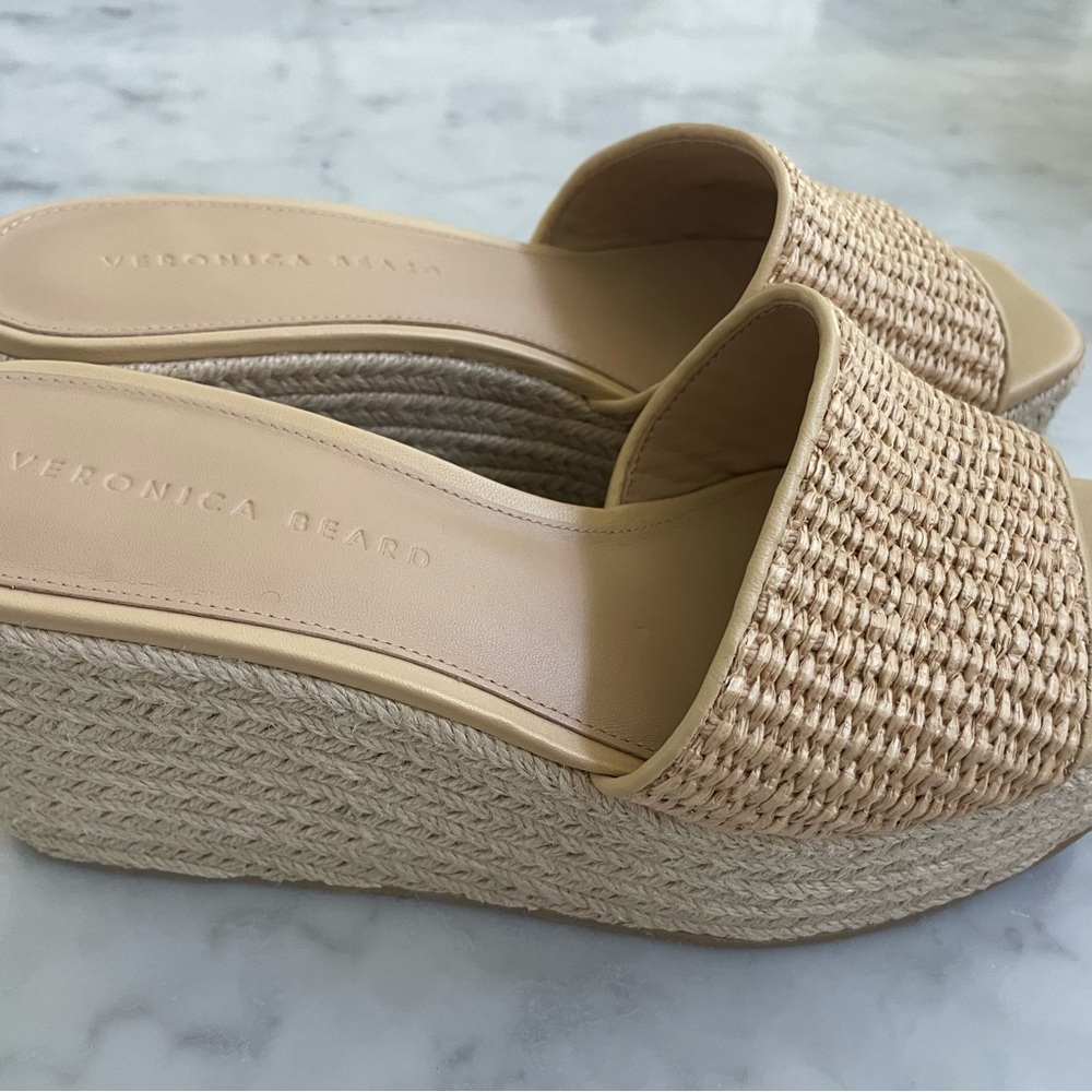 Veronica Beard Gable Espadrille Wedge Sandal - size 8